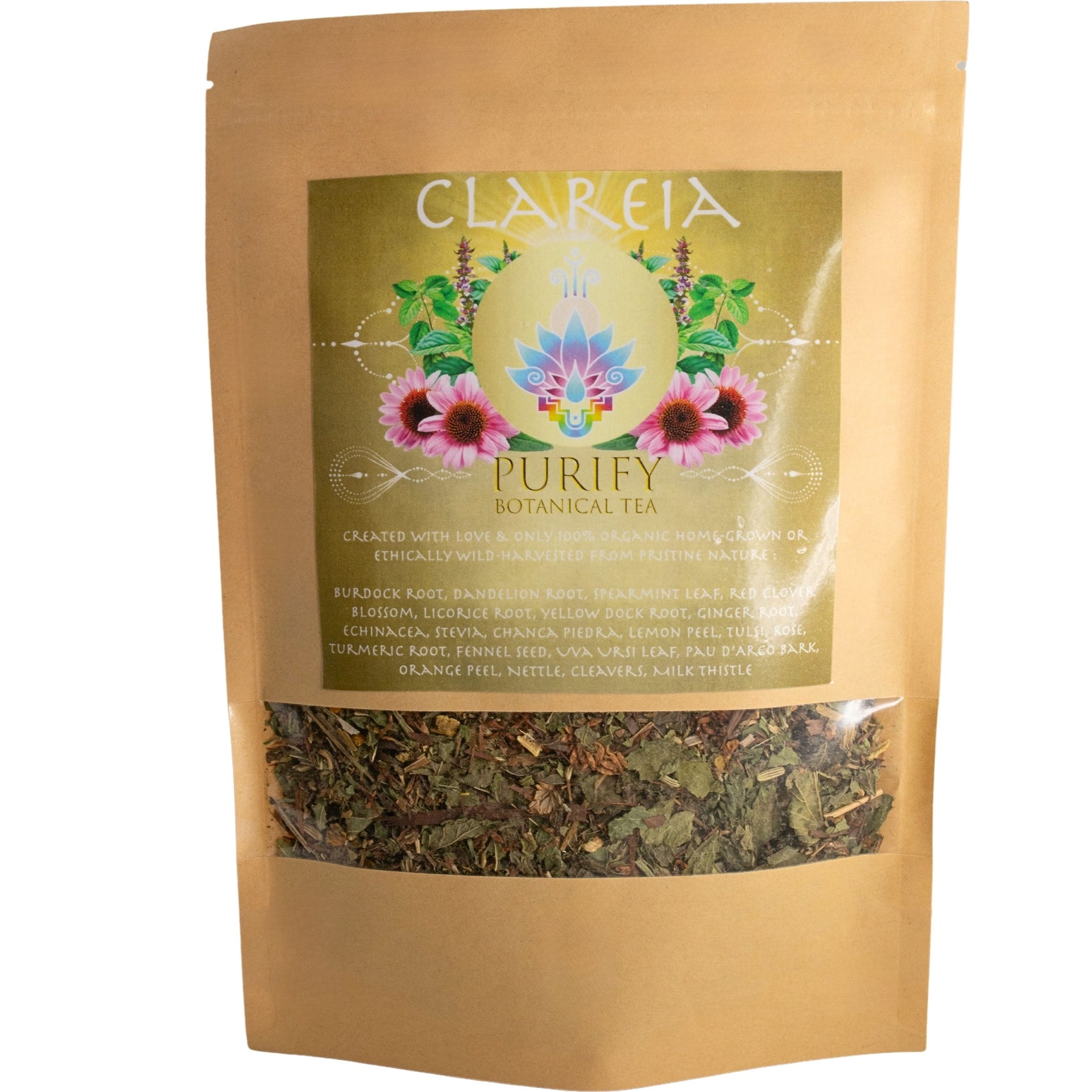Purify Tea |  Detox ~ Flush Toxins ~ Lymphatic System ~  Grounding ~ Liver ~ Kidney Support  |  milk thistle, dandelion, licorice