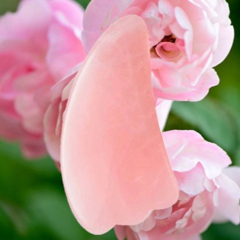 Ethically Crafted Rose Quartz Gua Sha ~ Facial Sculpting, Massage, Qi, Lymphatic Drainage