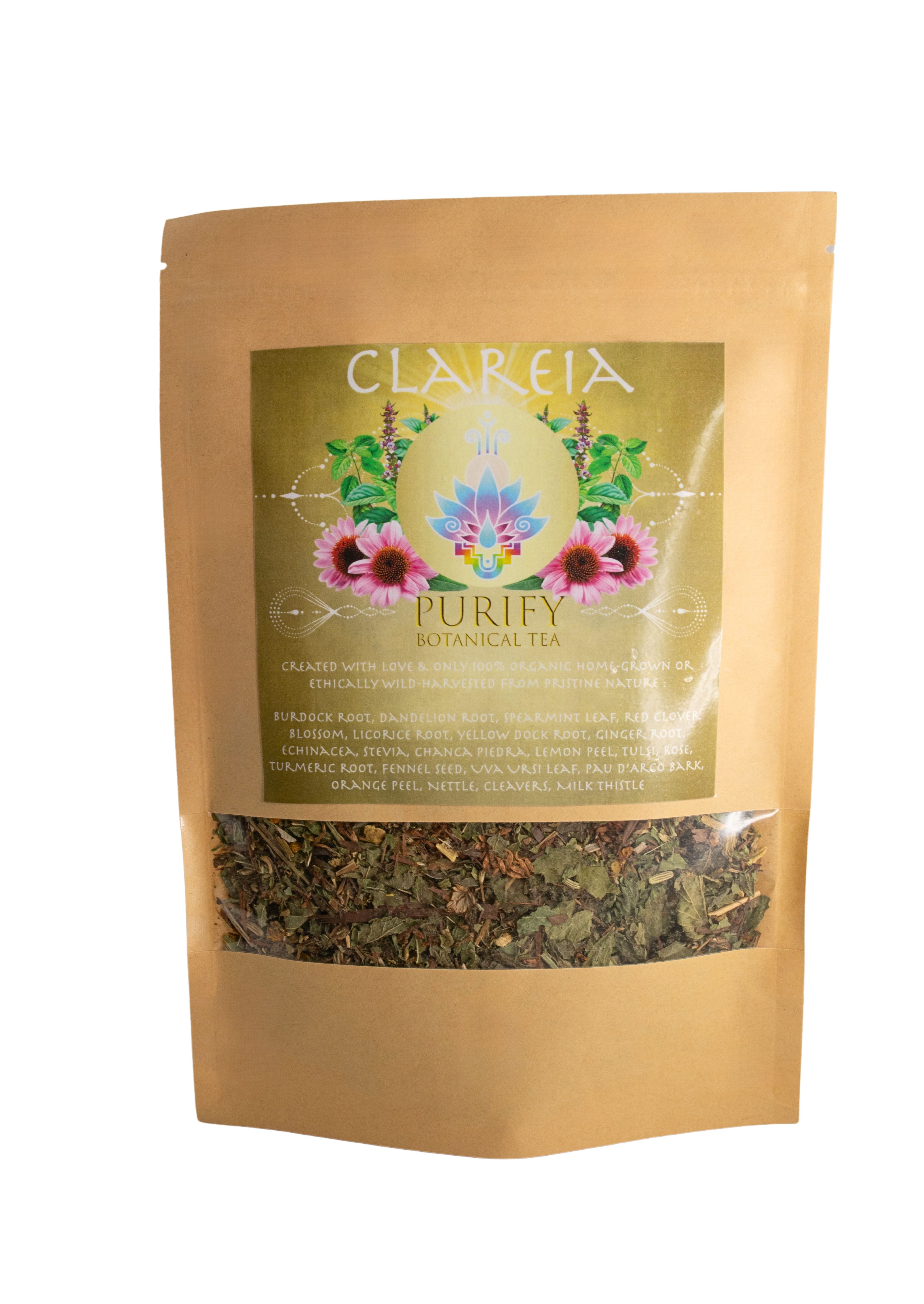 Purify Tea |  Detox ~ Flush Toxins ~ Lymphatic System ~  Grounding ~ Liver ~ Kidney Support  |  milk thistle, dandelion, licorice