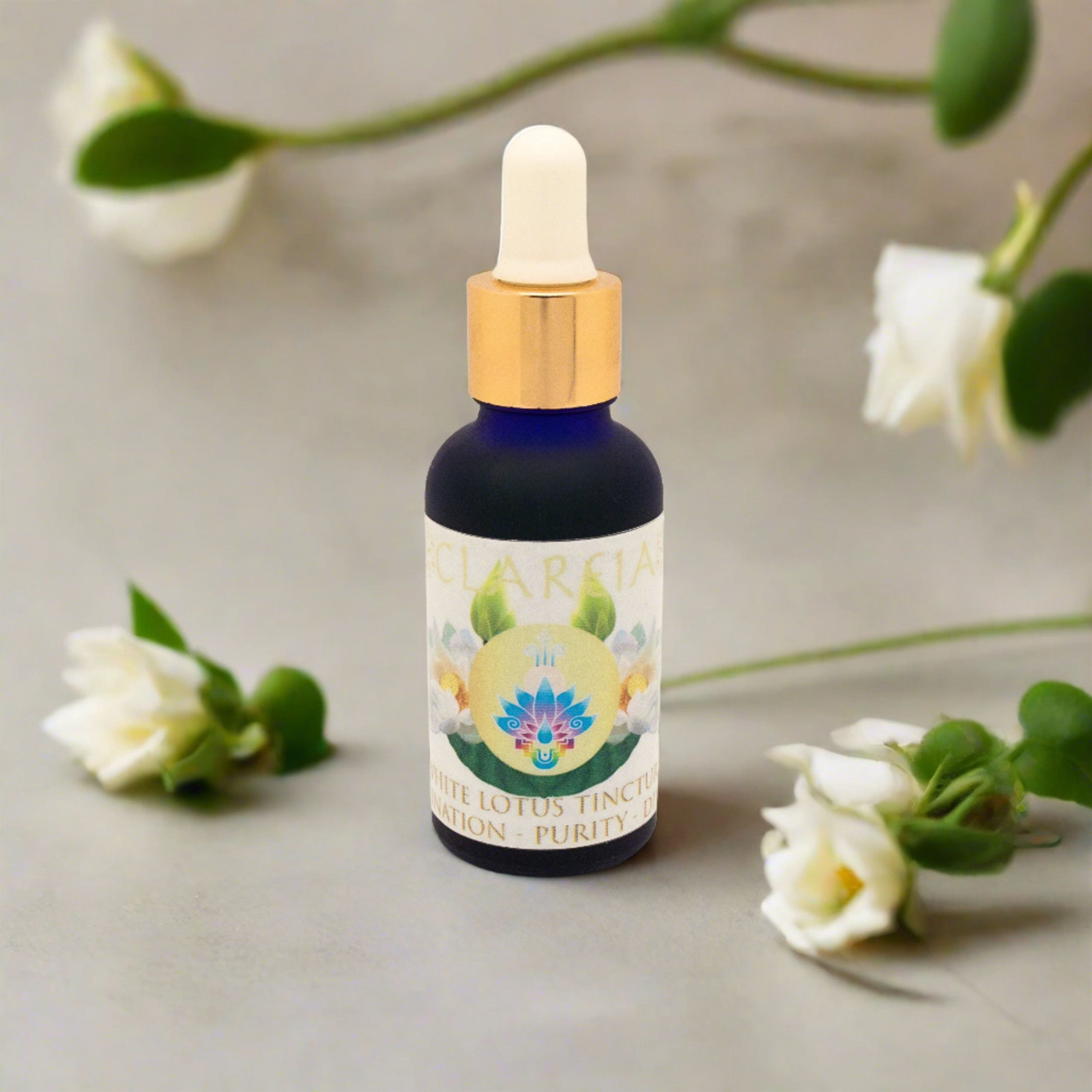 White Lotus Tincture ~ Organic - Biodynamic  |  Strengthen - Purity - Crown - Divine